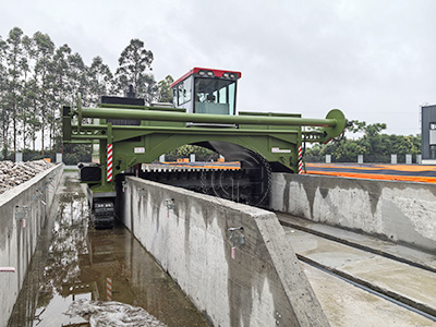 Площадка для производства компостных машин на колесах