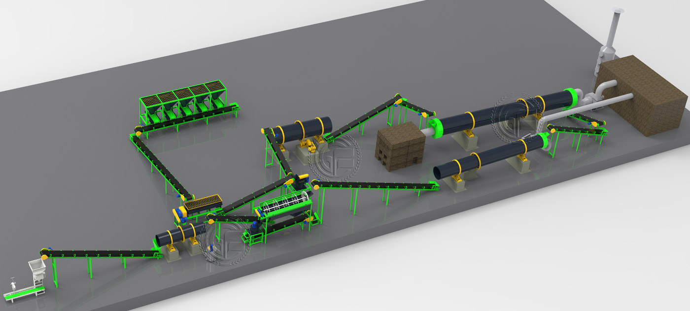 Линия по производству барабанных удобрений