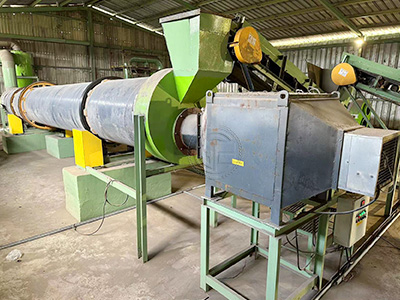 Сушилка для удобрений в рабочем состоянии